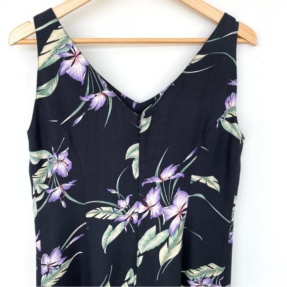 Tommy Bahama fitted sleeveless midi dress, v-neck, floral print, 💯 silk - Picture 7 of 12